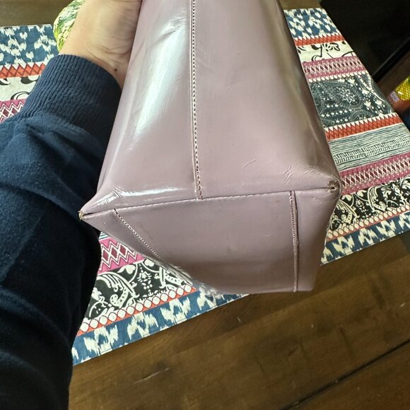 Prada Light Purple Patent Leather Clear Handle Handbag, with Auth card, Vintage - Picture 5 of 16